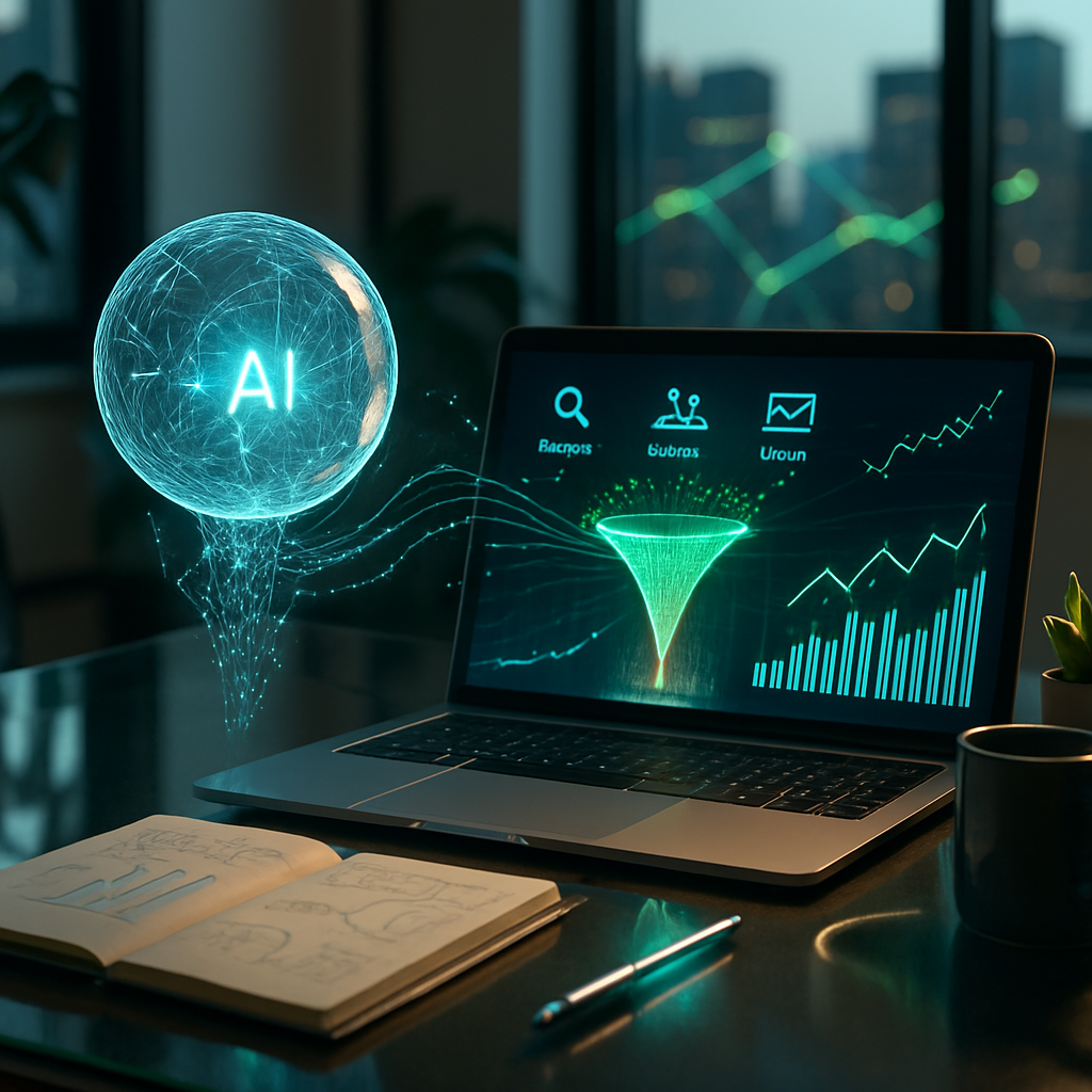 SEO strategy concept for AI website generator